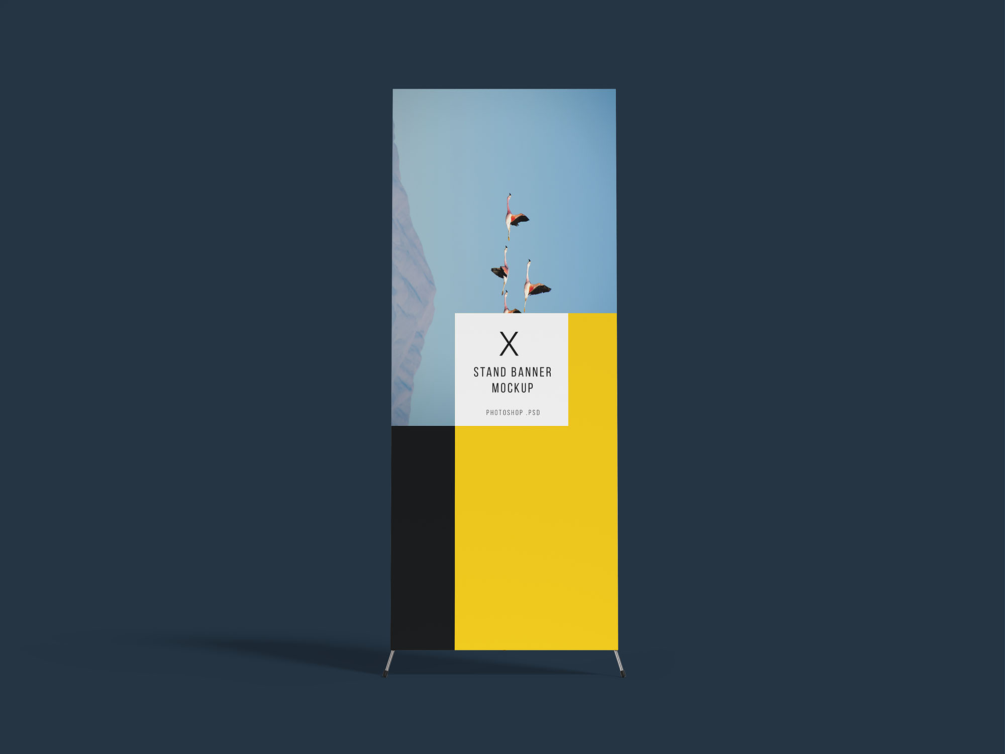X展架Banner广告设计效果样机模板 X-Stand Banner Mockup插图(1)