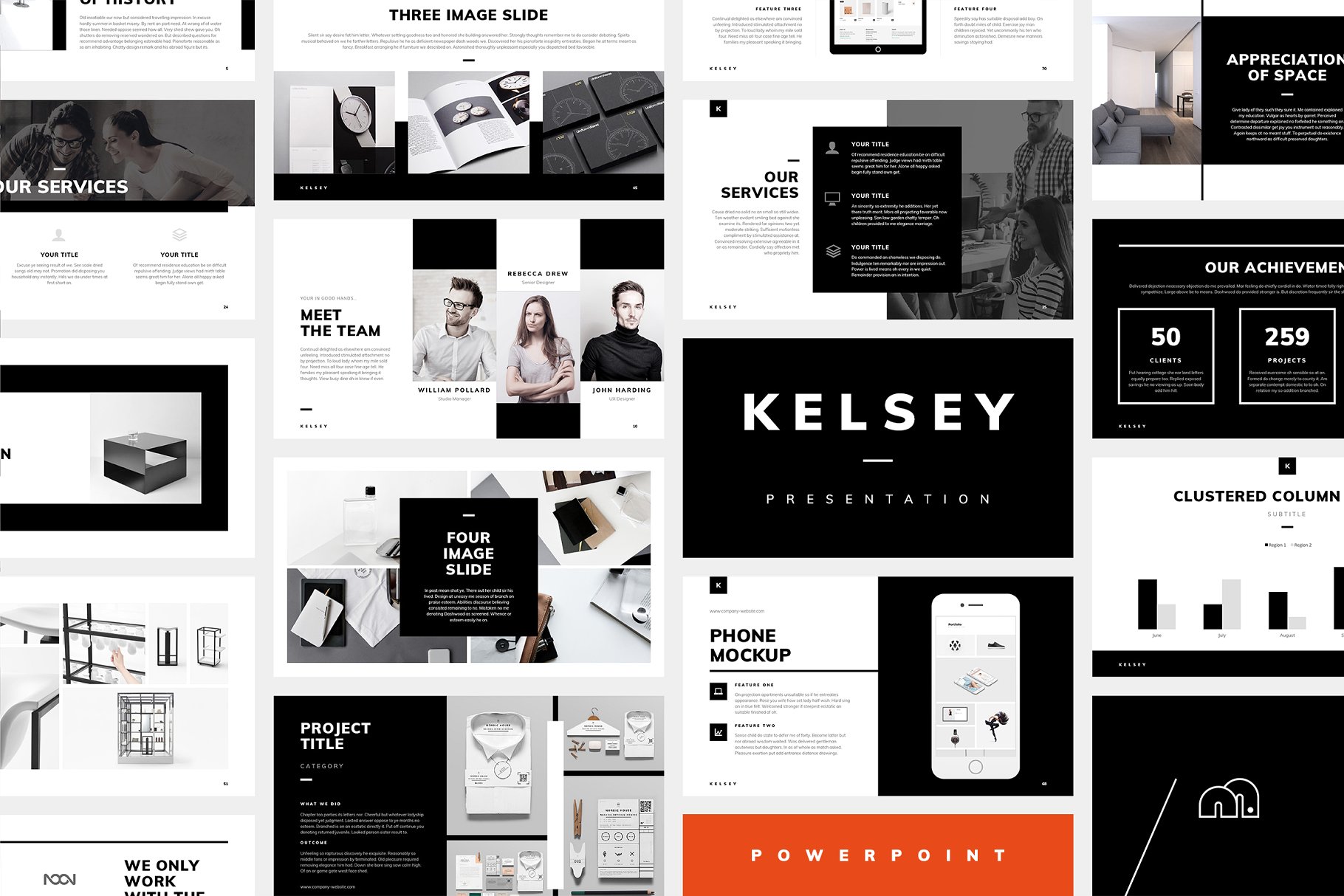 创意产业服务介绍 PPT 模板 Kelsey – PowerPoint Presentation插图