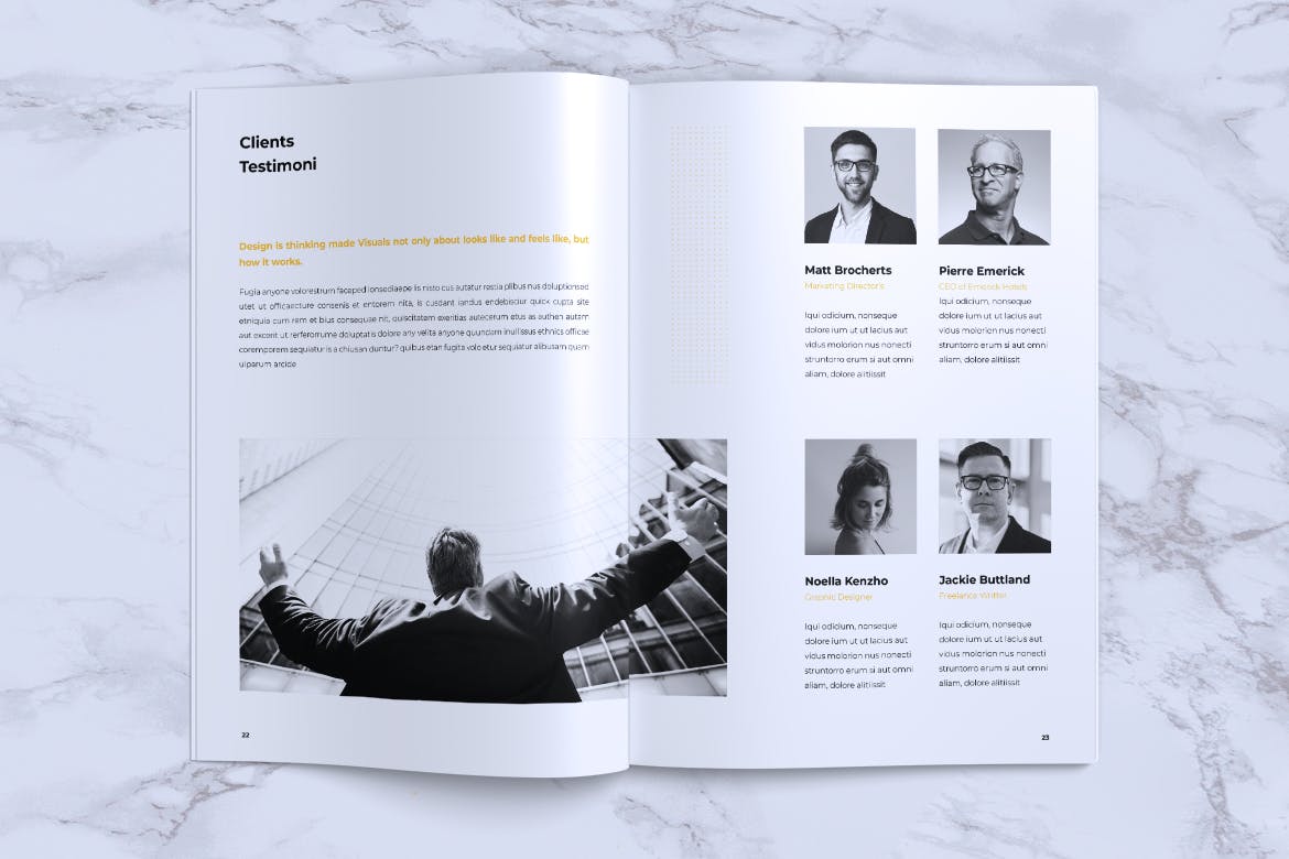 高逼格企业画册/产品服务目录INDD设计模板 INFORM Company Profile Brochure插图(11)