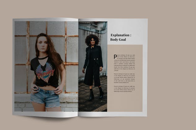 16页摄影/时尚行业适用作品展示画册设计模板 Styling Fashioned – Brochure插图(4)