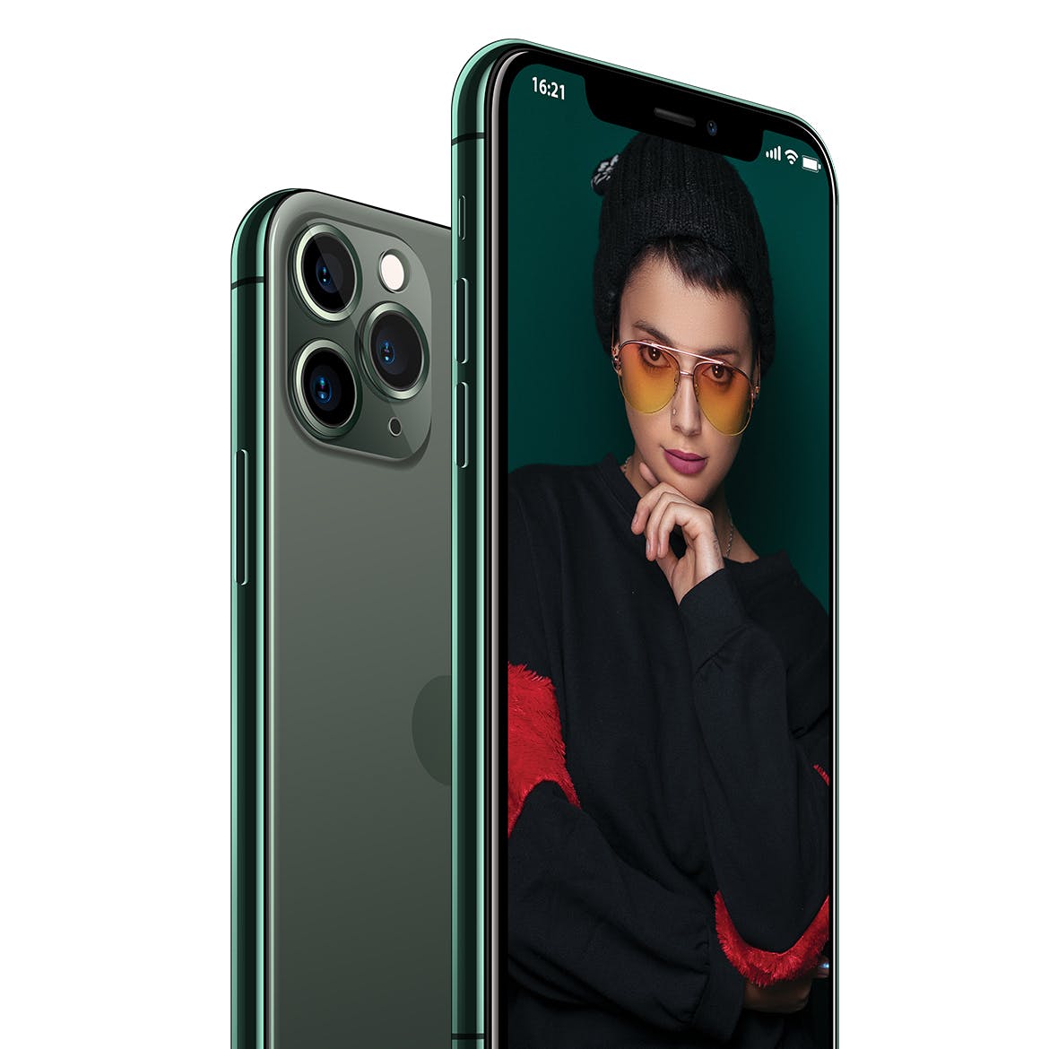 2019全新一代iPhone 11 Pro侧立面正反面视图样机模板 iPhone 11 Pro Layered PSD Mock-ups插图(3)