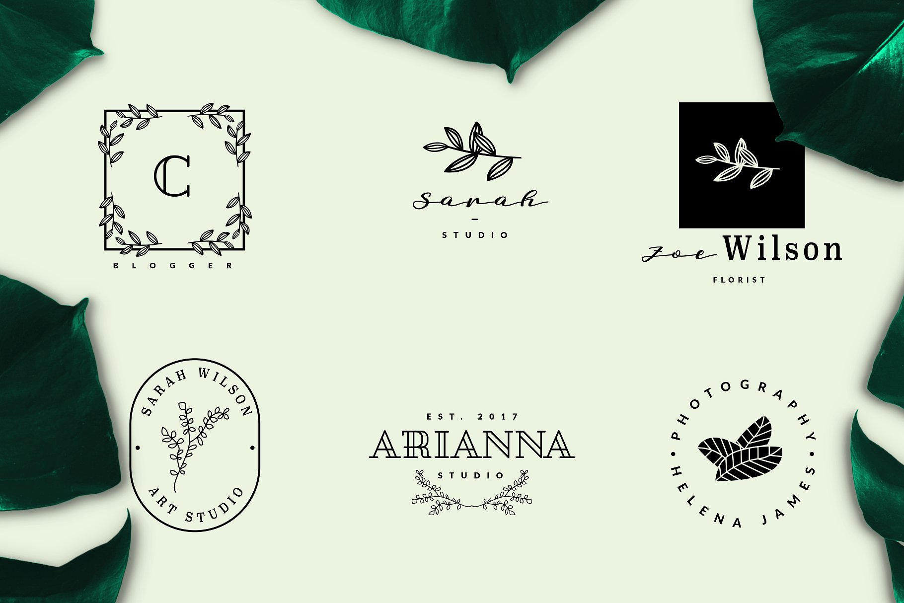 简约优雅品牌公司Logo设计模板 BOTANIKA Logo Pack插图(3)