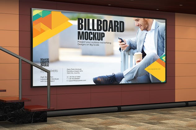 7款城市户外公路灯箱广告牌样机模板 7 Billboard Mockups插图(6)