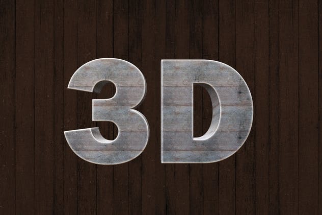 不同风格3D立体文字特效样式智能样机模板 3D Text Mockup Kit插图(6)