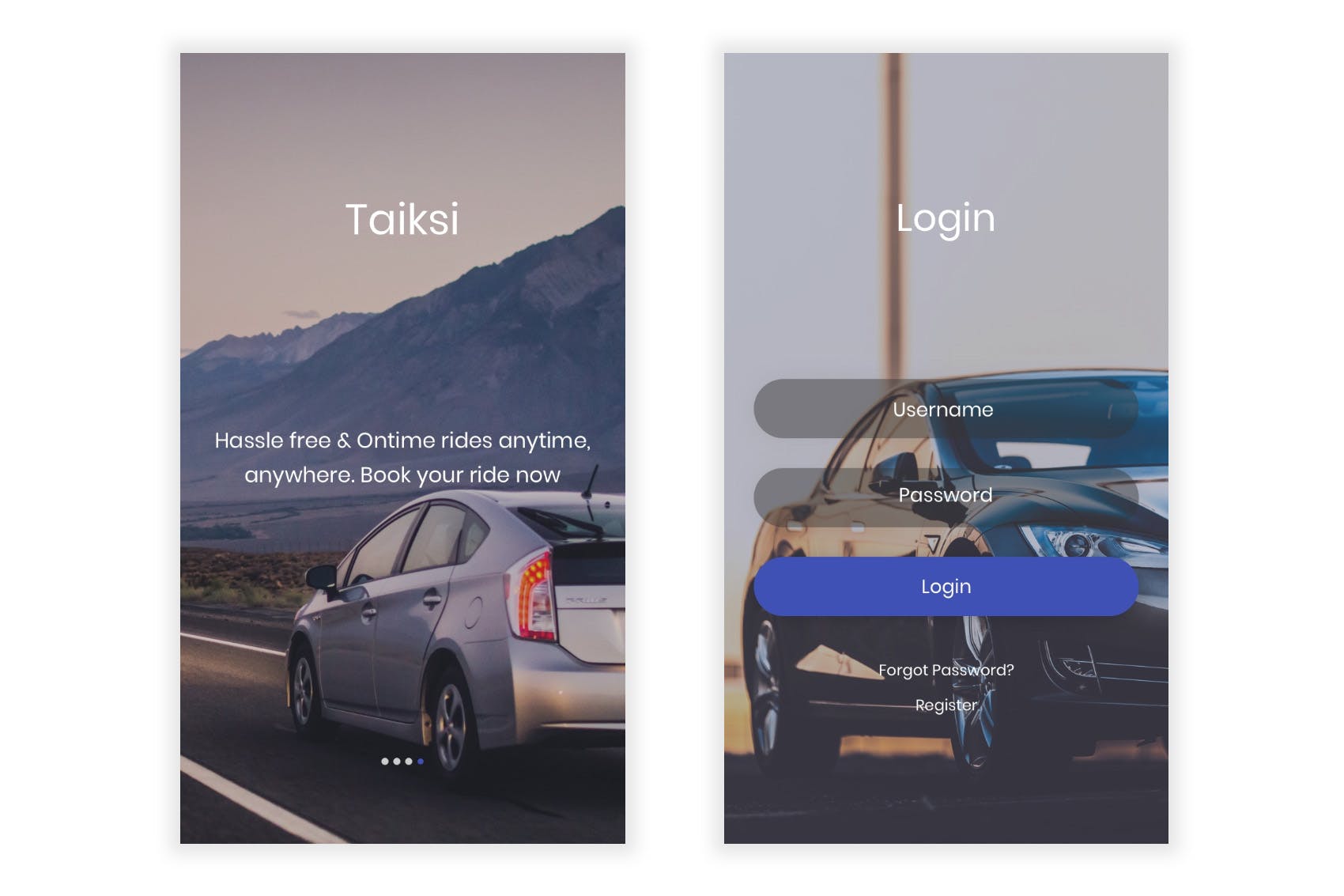 出租车网约车APP应用UI界面设计PSD模板 Taiksi – Taxi & Cab Booking Photoshop UI Kit插图(1)