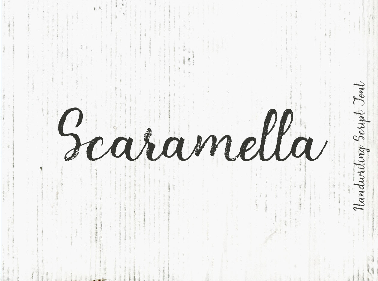 软刷画笔手工制作英文书法字体 Scaramella Handwriting Script Font插图