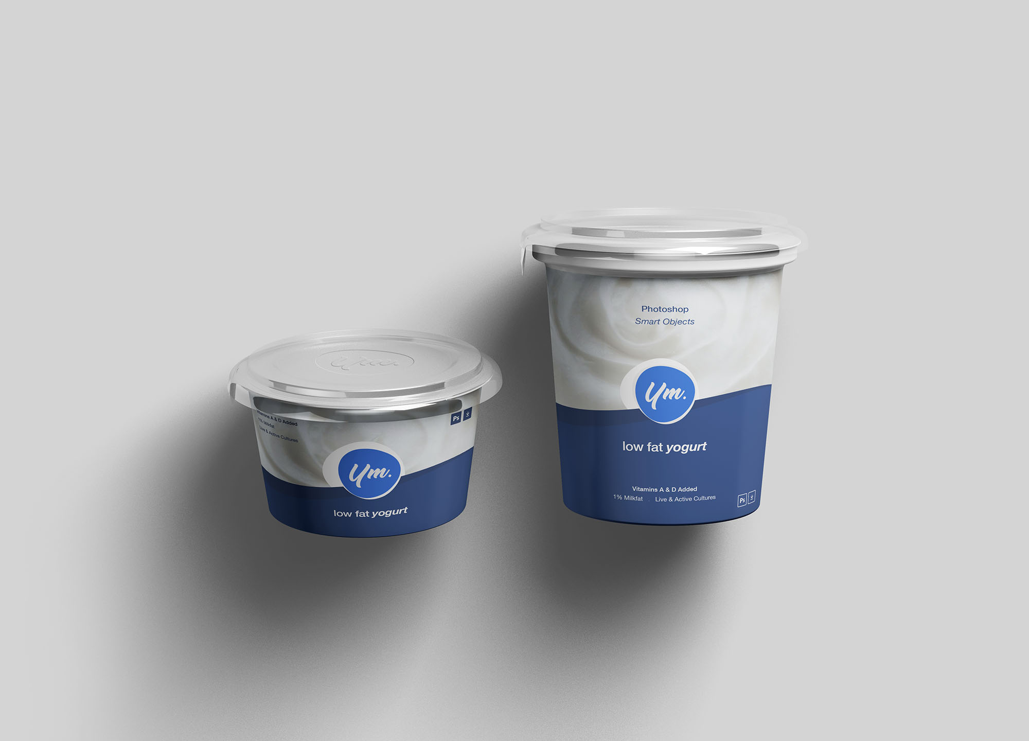 酸奶杯设计效果图样机模板 Yogurt Package Mockup插图(7)