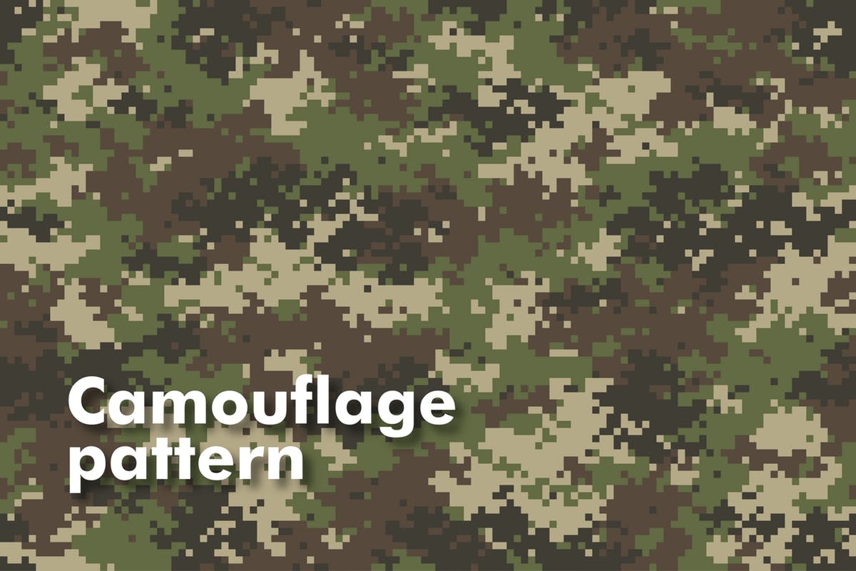 军事迷彩风格印花图案无缝纹理 Camouflage Seamless Patterns插图