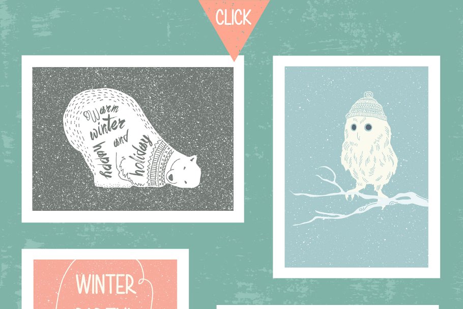 冬季主题插画素材[纹理、插画&模板] Winter Collection Pro插图(3)