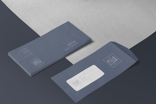 企业办公用品套装样机模板 5 Envelope & Letter Mockups插图(4)