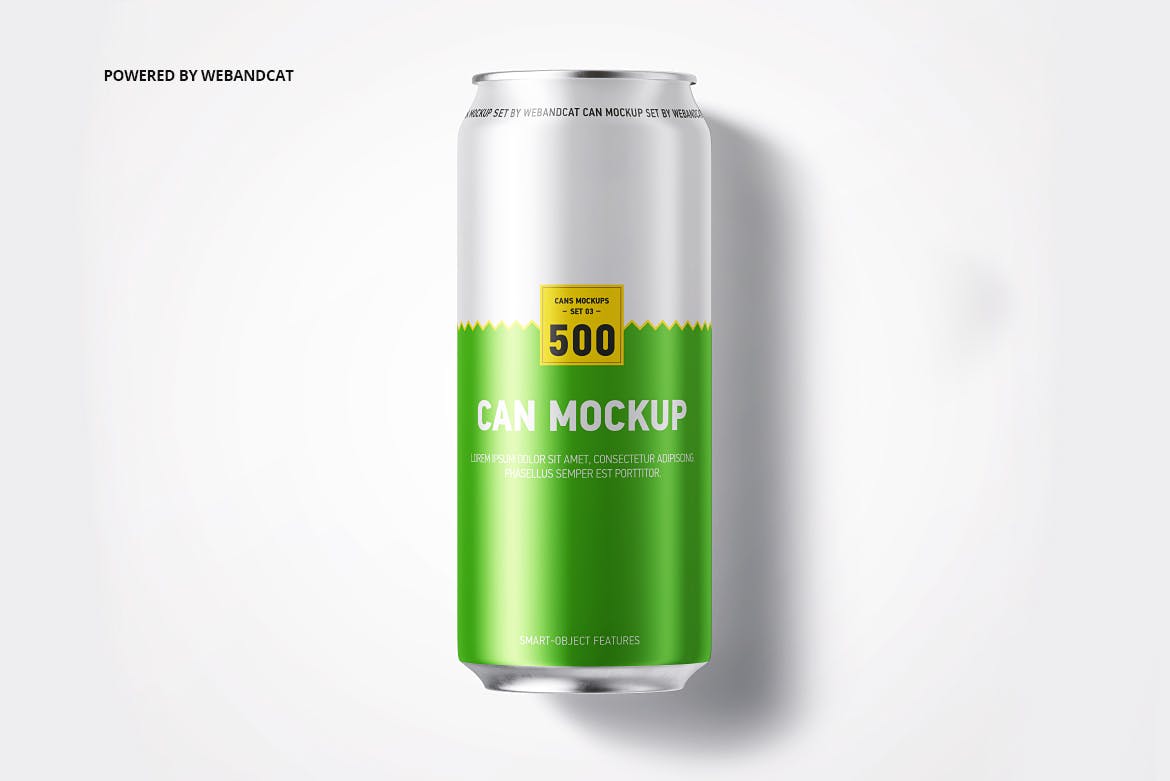 500ml容量饮料易拉罐外观设计效果图样机 500ml Can Mock-up插图(6)