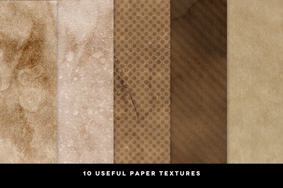 10款咖啡色调纸张纹理 10 Coffee Paper Textures插图(2)