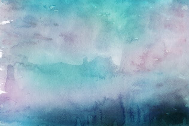 冬天冰雪水彩背景套装Vol.2 Winter Watercolor Backgrounds 2插图(1)