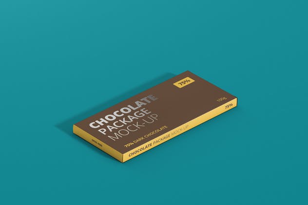 扁平长方形巧克力包装样机 Chocolate Packaging Mockup插图(8)