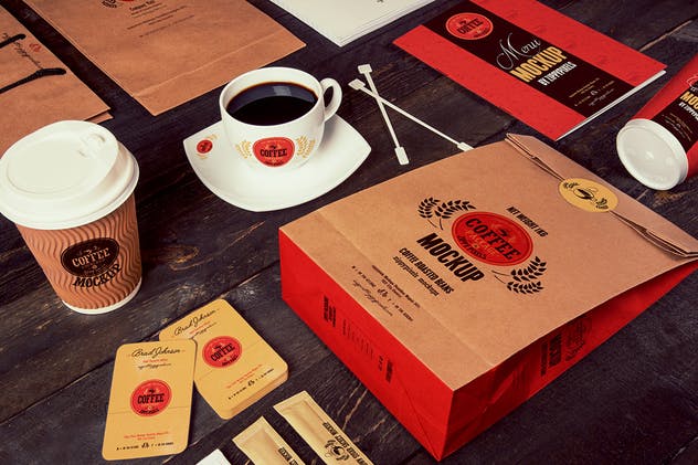 咖啡品牌样机模板 Coffee Branding Mockups插图(2)