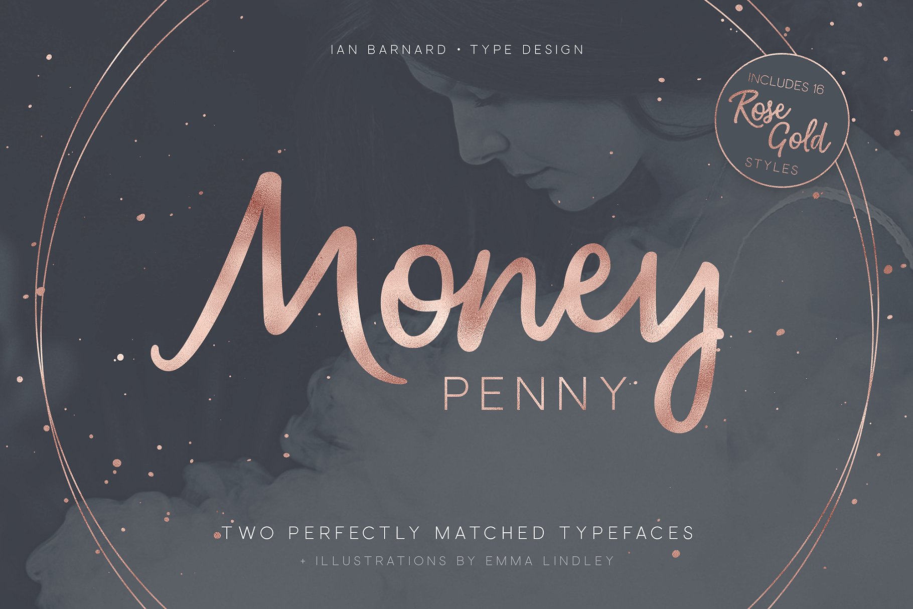 流畅笔迹无衬线手写英文字体 Money Penny – Script & Sans插图