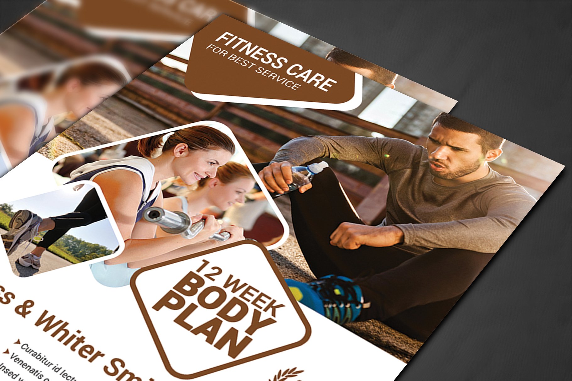 健身俱乐部海报设计传单模板 Fitness Flyer插图(3)