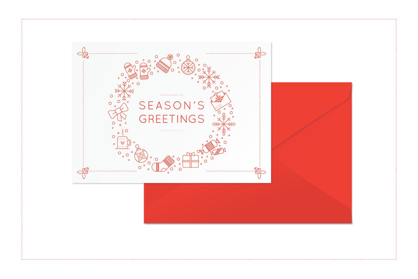 3款极简设计风格圣诞节贺卡设计模板 Merry Christmas Card Templates插图(2)