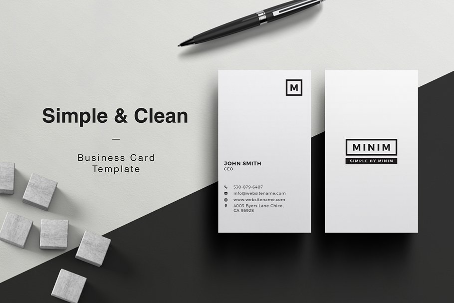 简约实用品牌办公文具样机模板 Minim – Simple Clean Stationery插图(4)