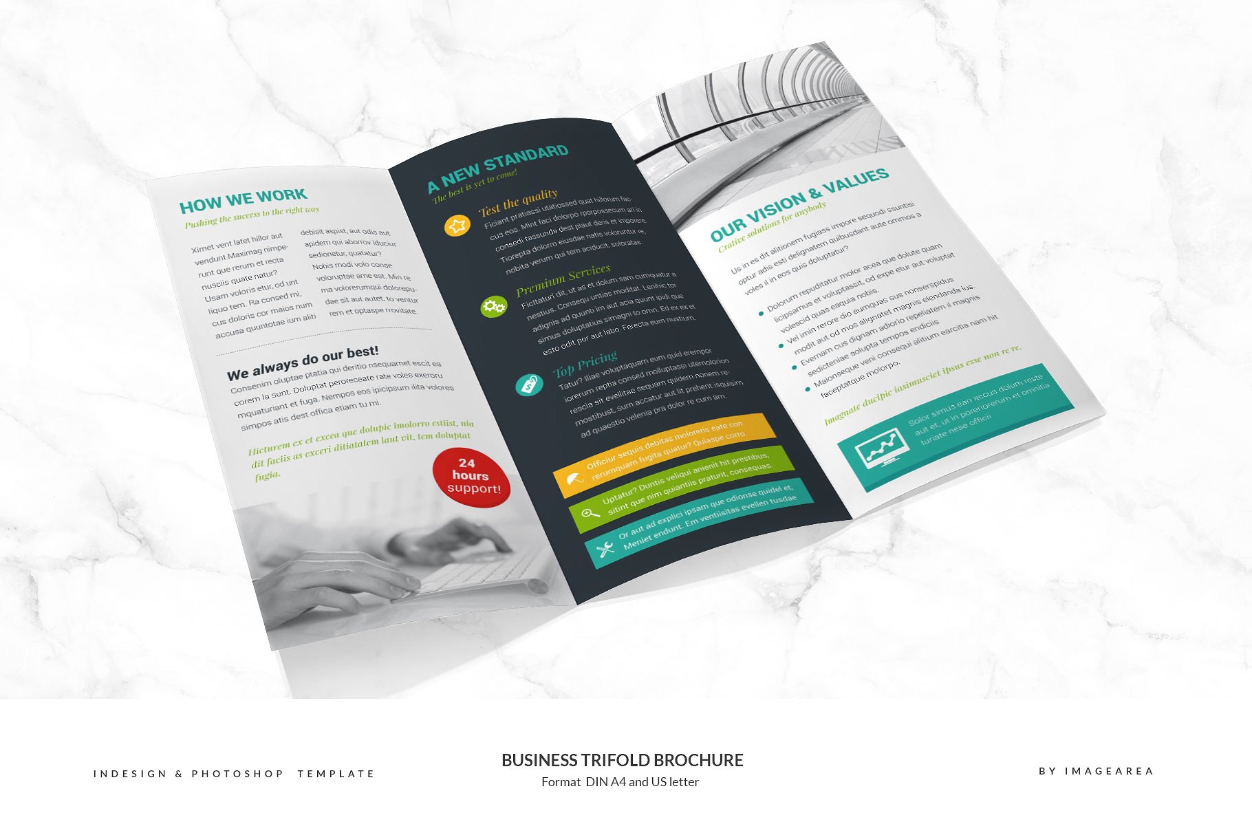 企业商务三折页宣传小册子 Business Trifold Brochure插图(1)