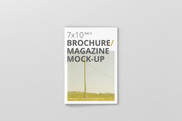 时尚宣传册杂志样机模板 Brochure / Magazine Mockup – 7×10插图(8)