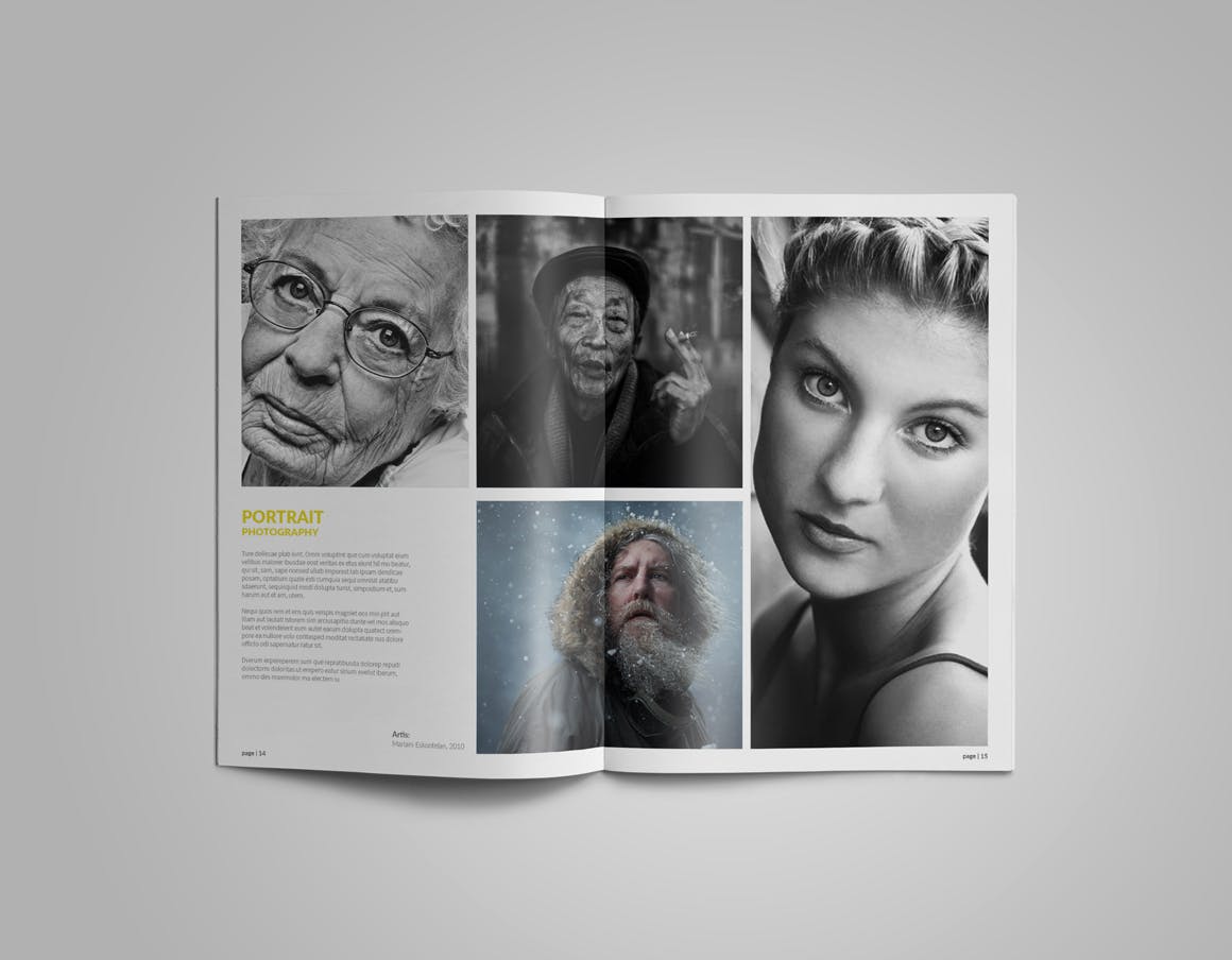 人像摄影艺术作品合集杂志画册设计模板 Photographer Album Portfolio插图(7)