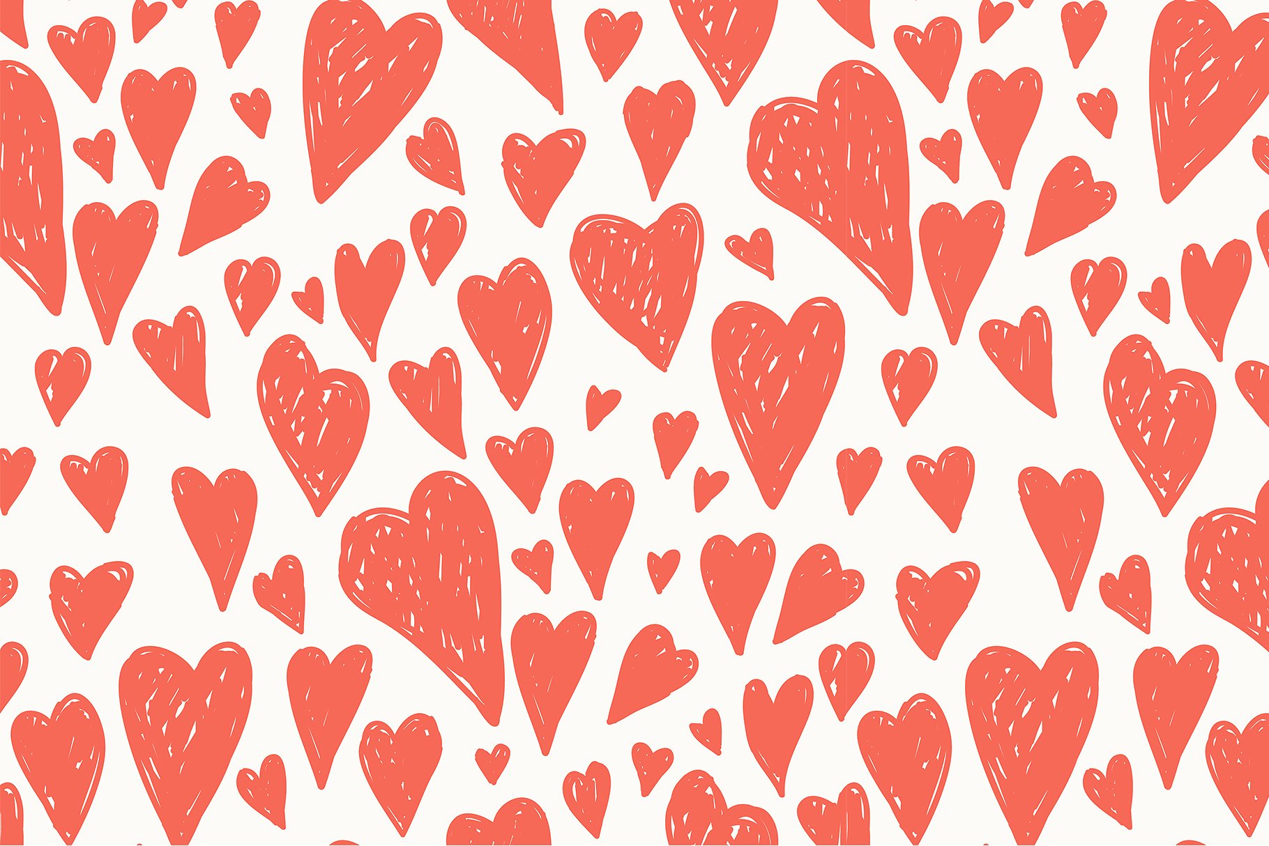 心形无缝纹理集 Hearts Seamless Patterns Set插图(7)