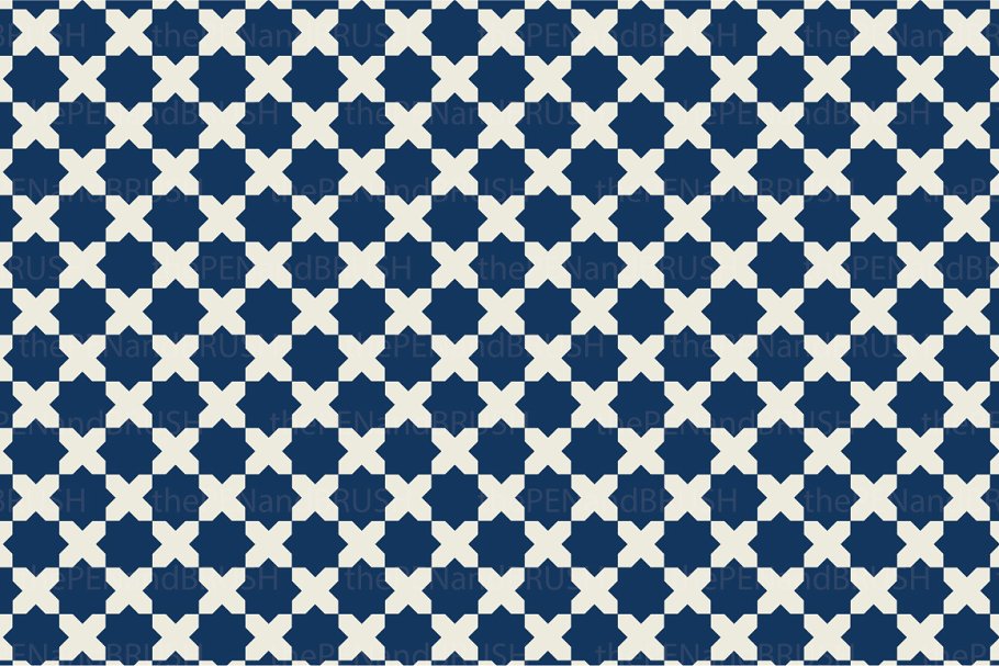 摩洛哥民族风装饰图案纸张纹理 Moroccan Seamless Patterns – Vector插图(4)