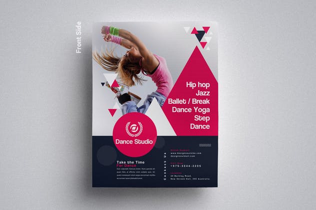 舞蹈工作室宣传海报传单模板 Dance Studio Flyer插图(2)