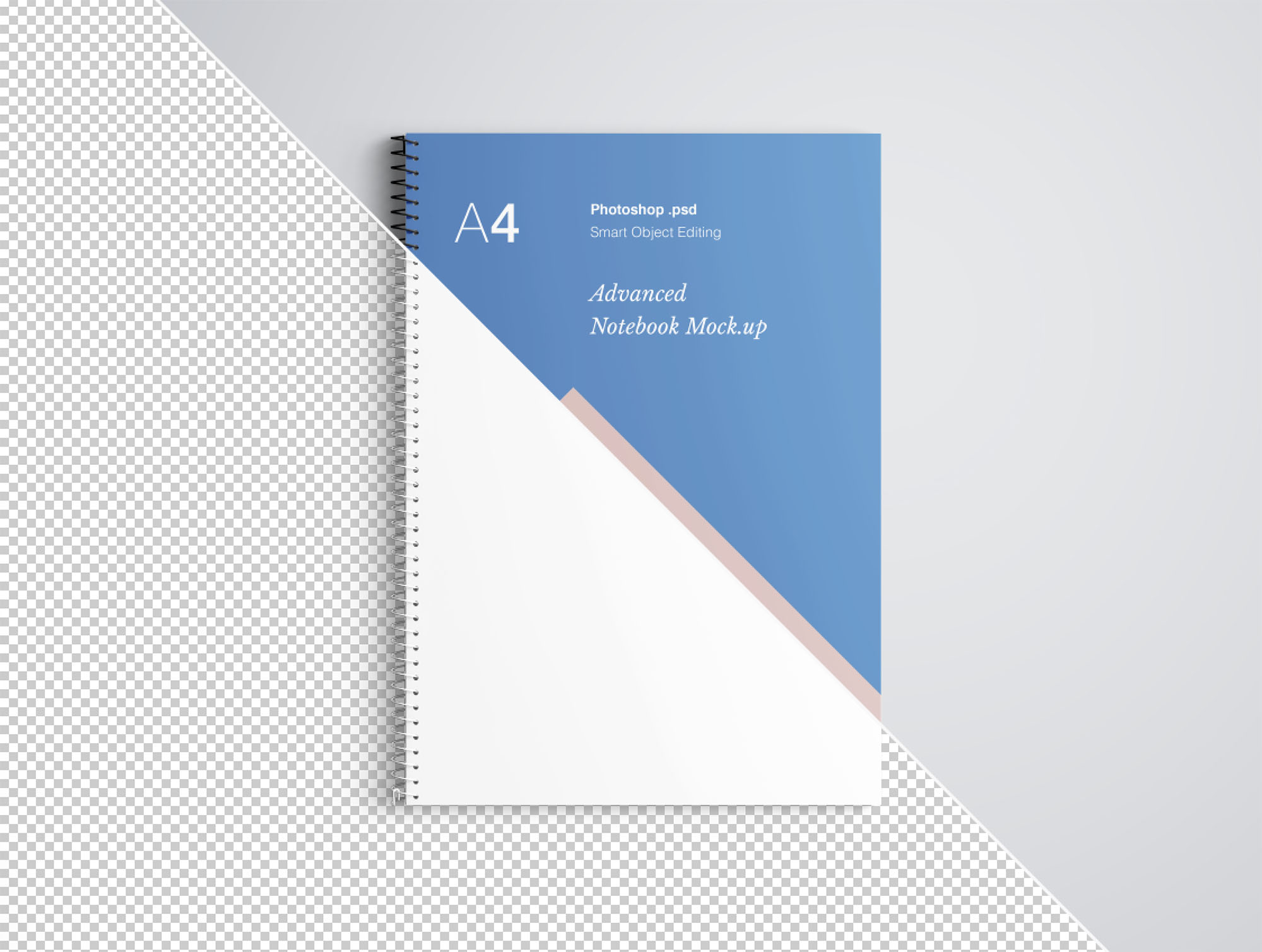 A4尺寸活页记事本封面设计样机模板 A4 Notebook Mockup插图(8)