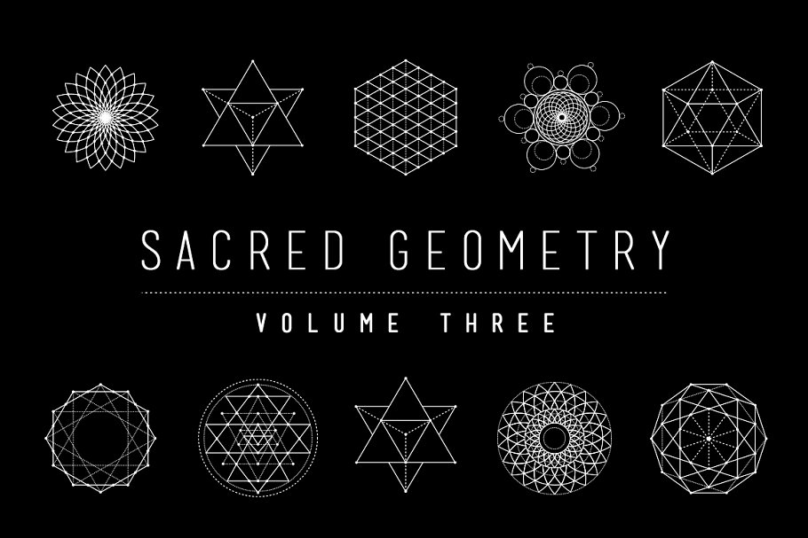 神圣宗教色彩几何图形矢量素材v3 Sacred Geometry Vector Pack Vol. 3插图(1)