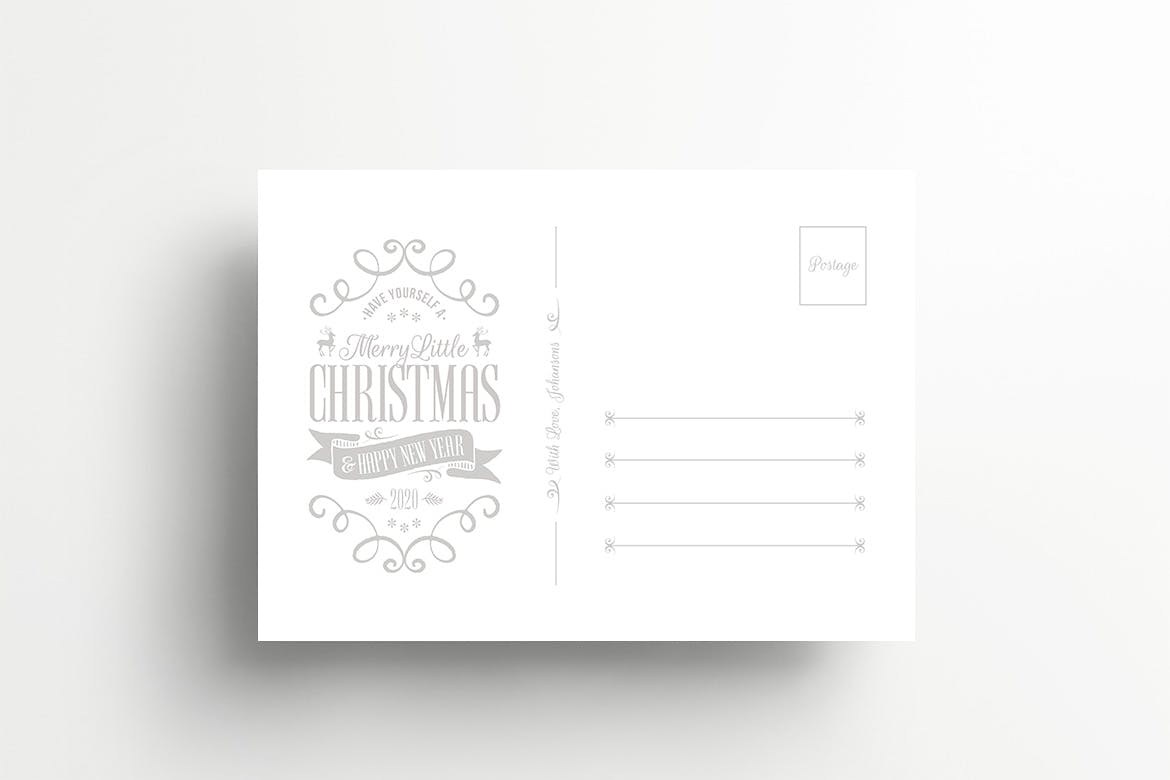 对折页圣诞节照片贺卡设计模板 Christmas Photo Card插图(3)