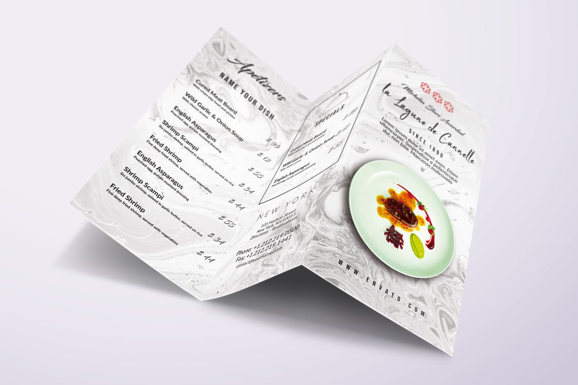 极简优雅设计风格西餐厅菜单设计模板 Minimal Elegant Food Menu Bundle插图(5)