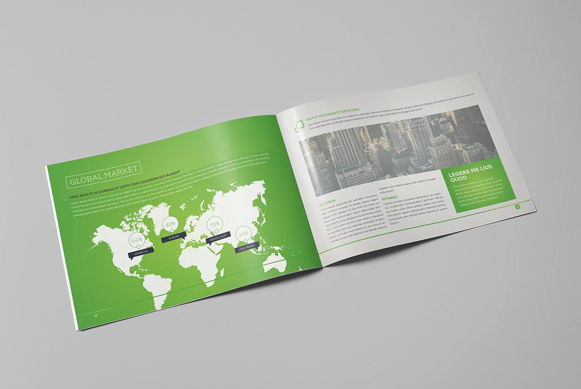 横版公司/企业画册设计设计模板 LIght Business Landscape Brochure插图(10)