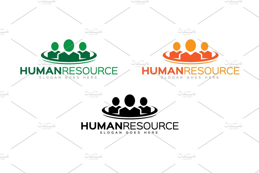 人力资源主题Logo模板 Human Resource Logo插图(1)