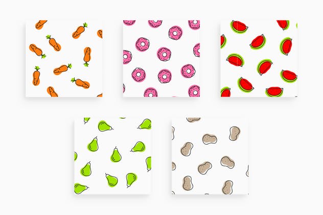 35款手绘食物图案背景设计素材 Foody Patterns插图(11)