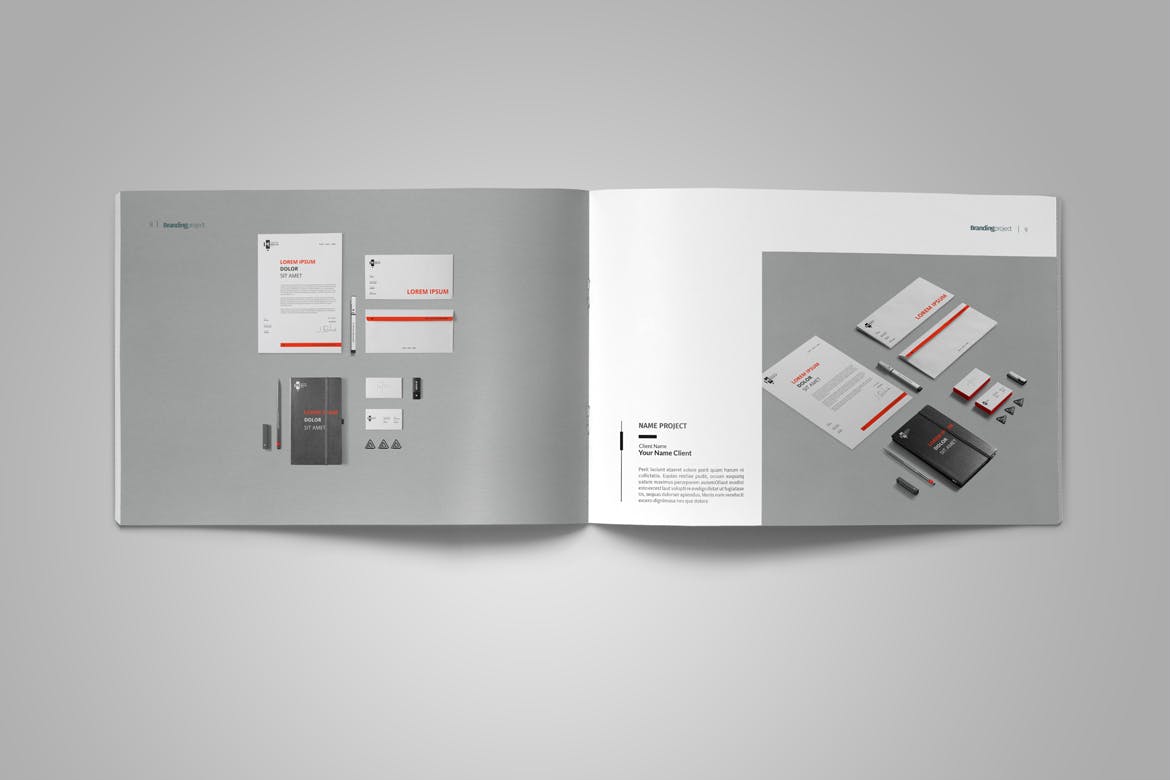 设计公司设计案例展示画册设计模板 Graphic Design Portfolio Template插图(9)