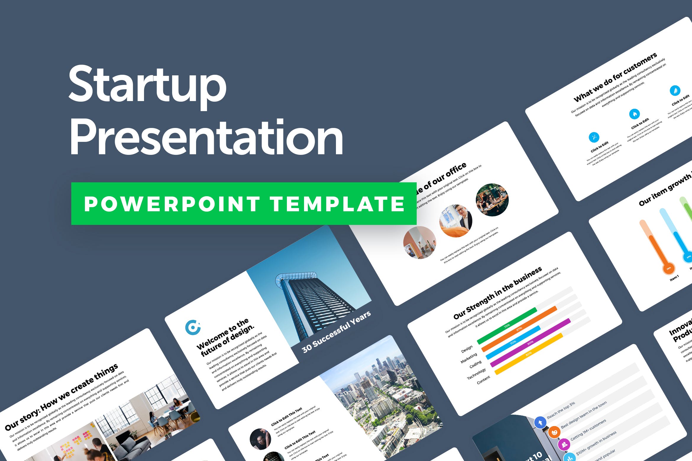 项目启动会PPT幻灯片模板下载 Startup Powerpoint Presentation Template插图