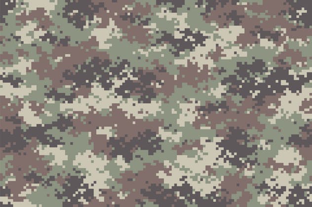 军事迷彩风格印花图案无缝纹理 Camouflage Seamless Patterns插图(4)