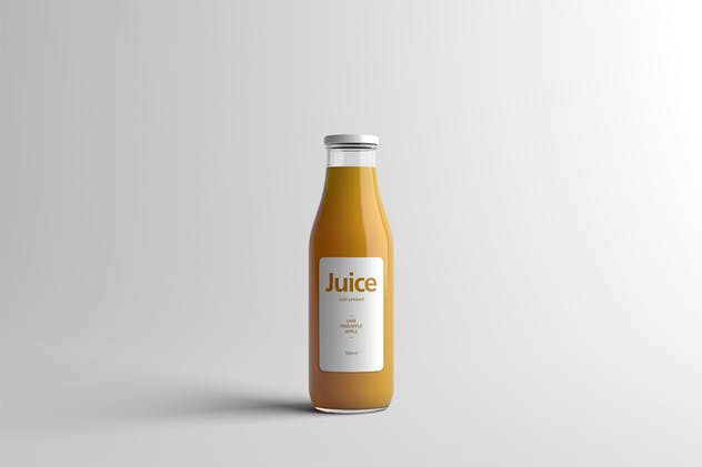 果汁玻璃瓶外观设计样机模板 Juice Bottle Packaging Mock-Up插图(9)