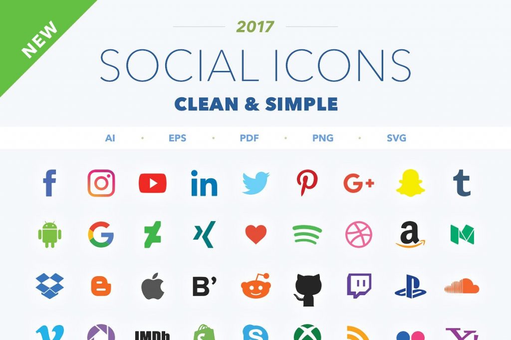 2017最新实用的社交图标下载[eps,ai]插图