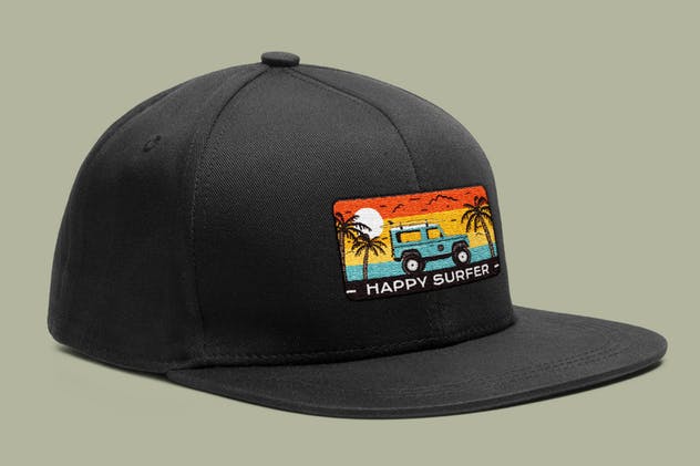 旅行冲浪俱乐部徽标/复古旅行品牌Logo设计模板 Happy Surfer Badge / Vintage Travel Logo插图(3)