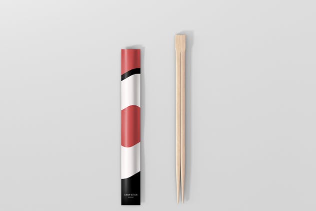 一次性筷子包装样机展示模板 Chopsticks Mockup插图(8)