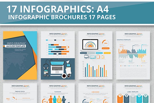 17页商业数据统计报告信息图表设计素材 Info Graphic Elements Design 17 Pages插图(3)
