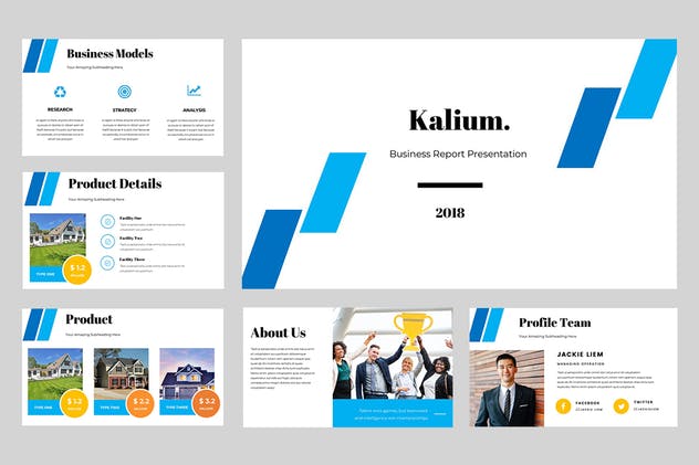 商务合作企业宣传幻灯片模板素材 Kalium Corporate Powerpoint Presentation插图(4)