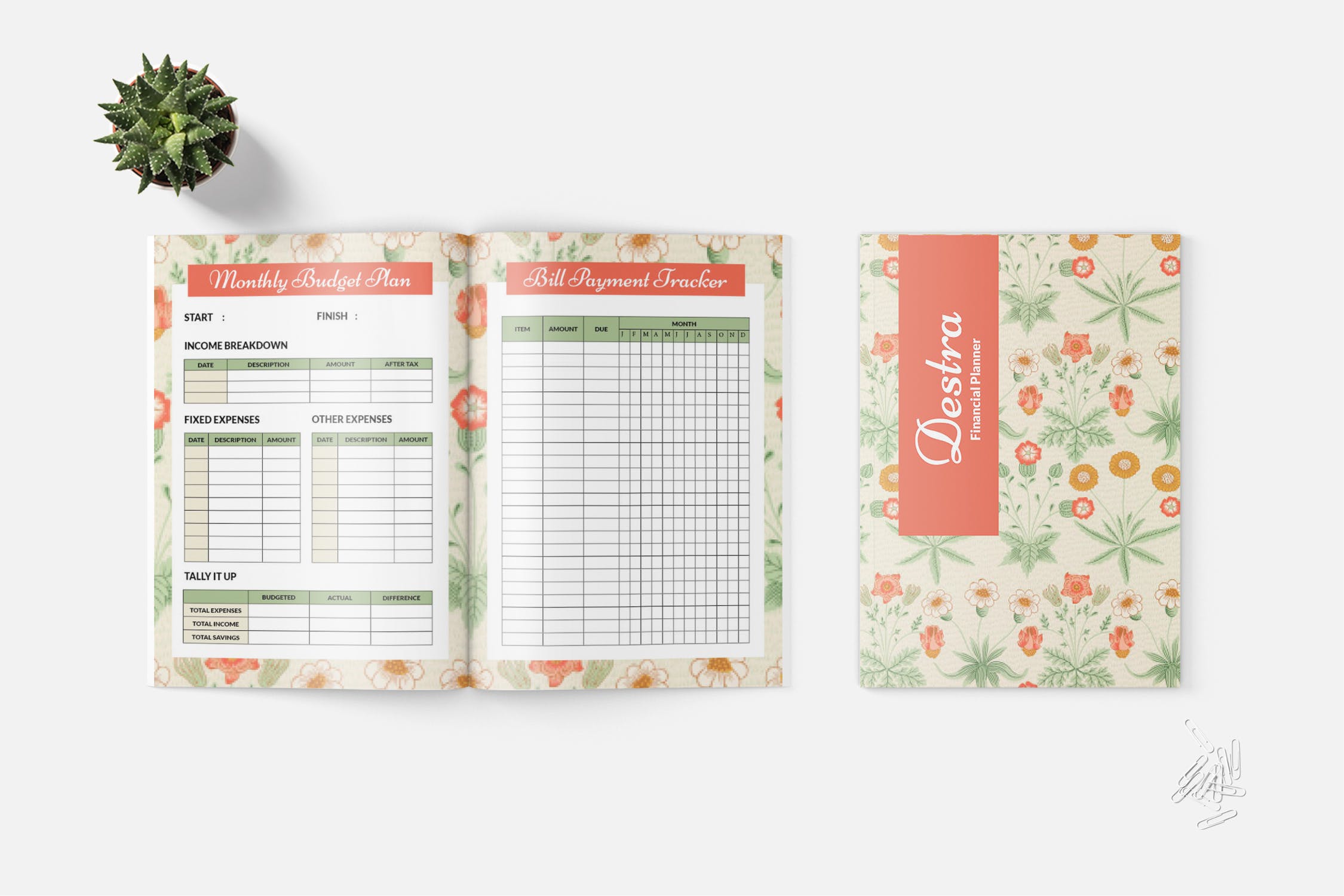 个人账本手账本设计模板 Finance Planner Book插图(2)