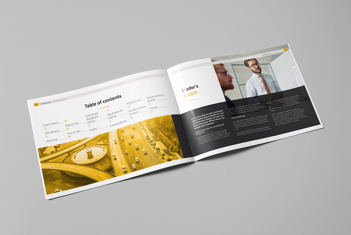 横版企业介绍宣传画册版式设计模板 Colorado Brochure Landscape插图(2)