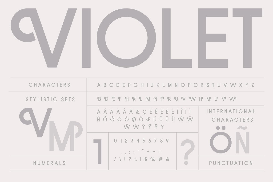 现代优雅品牌设计英文无衬线字体 Violet Font插图(5)