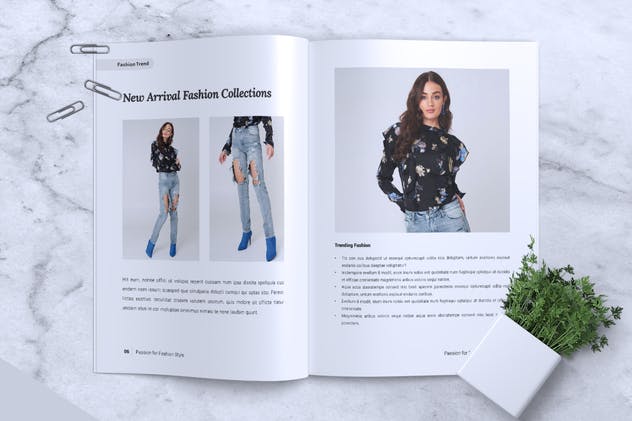 时尚服饰产品目录设计时尚杂志设计模板 CLEOPATRA Lookbook Magazine Fashion插图(4)