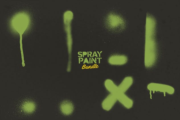 高分辨率涂料喷漆肌理纹理套装 Spray Paint Bundle插图(6)